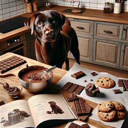 Chocolate dog photo.