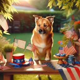 Flag Day dog photo.