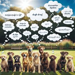 Language dog photo.