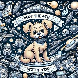 May the 4th Be With You dog photo.