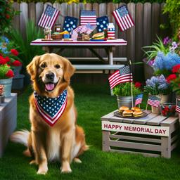 Memorial Day dog photo.