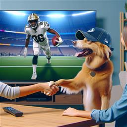 NFL Draft dog photo.