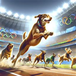 Olympics dog photo.