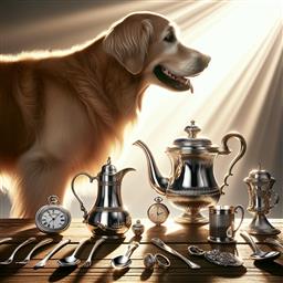 Silver dog photo.