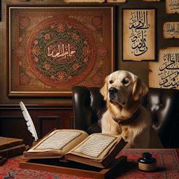 Urdu dog photo.